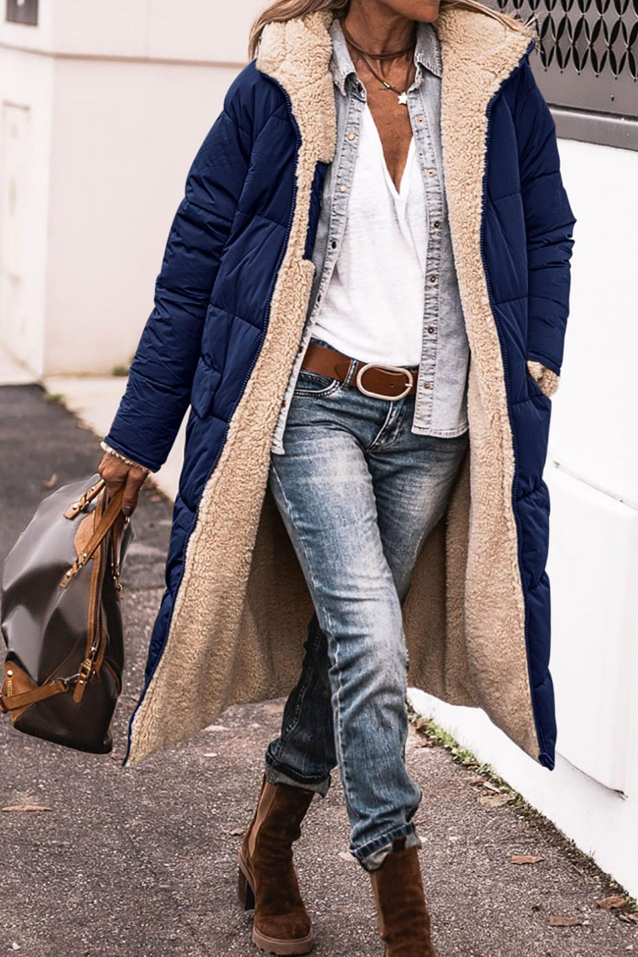 Johna | Luxe Reversible Sherpa Coat