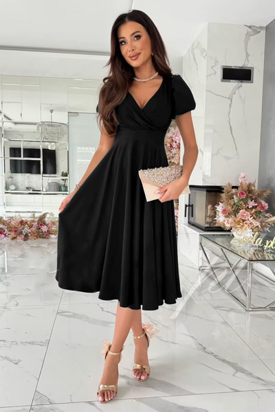 Bryher | Elegant V-Neck Midi Dress