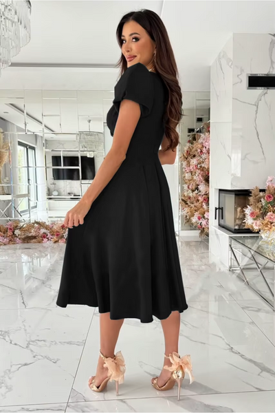 Bryher | Elegant V-Neck Midi Dress