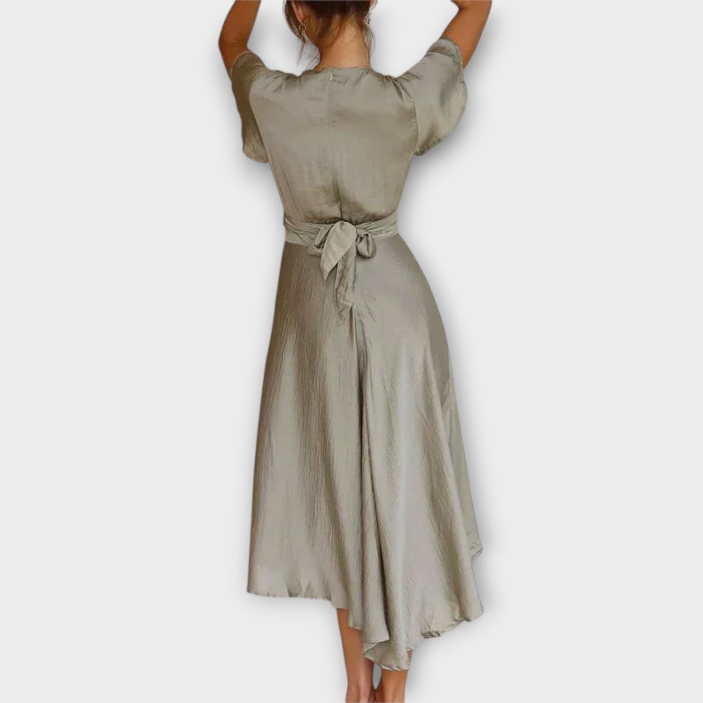 Margret - Elegant V-neck Midi Dress