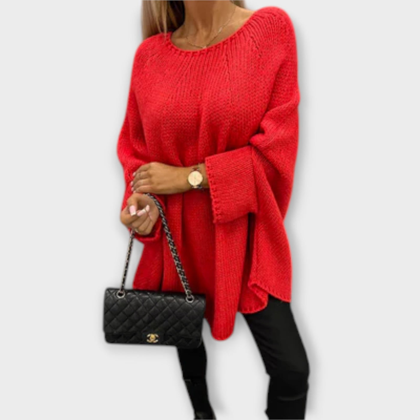 Stylish Women's Sweater with Round Neck