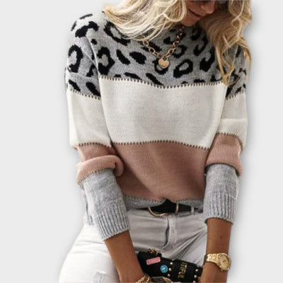 Casual Sweater with Lion Design