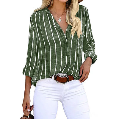 Maddie | Striped Button-Up Shirt