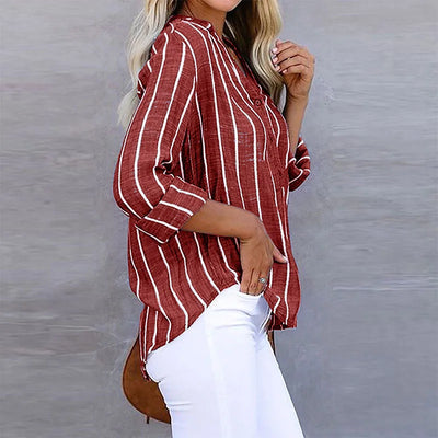 Maddie | Striped Button-Up Shirt