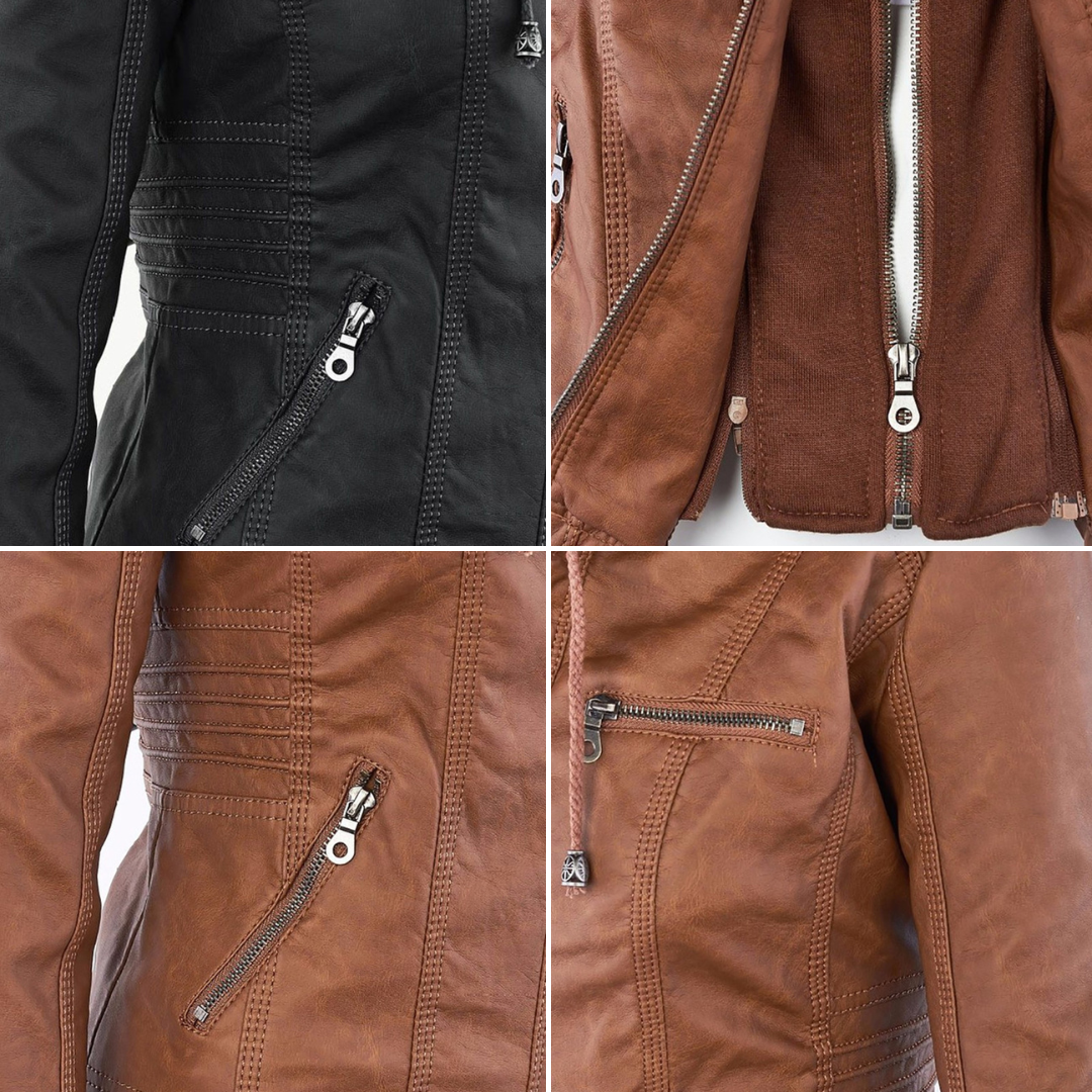 Monika | Robust and elegant leather jacket
