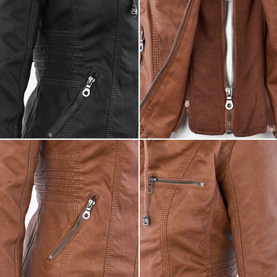Monika | Robust and elegant leather jacket