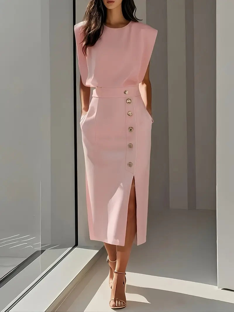 Yasmin | Midi Dress with Side Slit