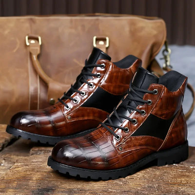 Rendell™ | Crocodile leather boots