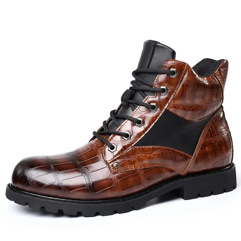 Rendell™ | Crocodile leather boots