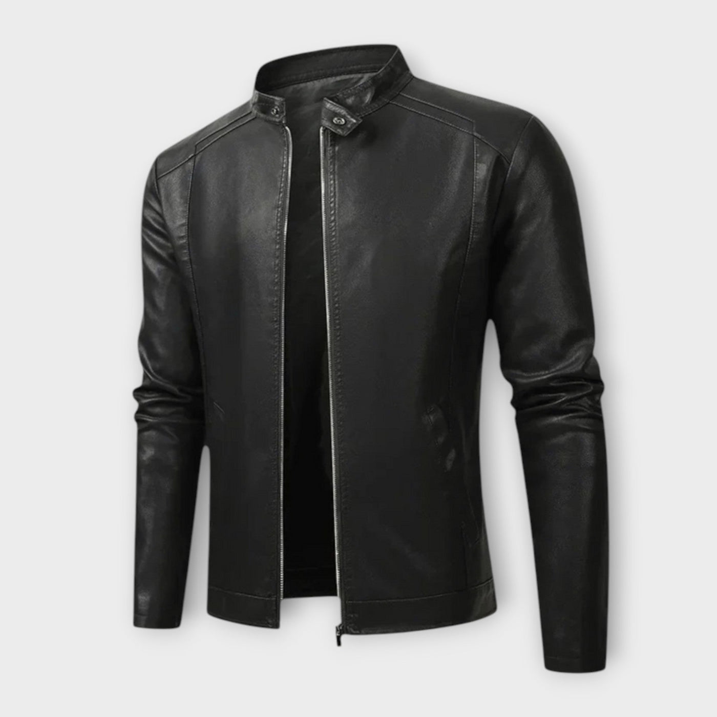 Elegant Men's Leather Biker Jacket
