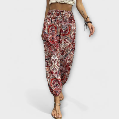 Scarlett - Trousers with Ethnic Graphic
