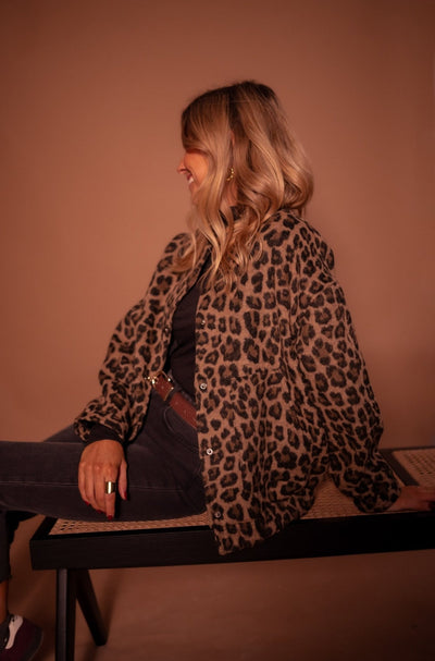 Chiara | Short jacket with leopard print