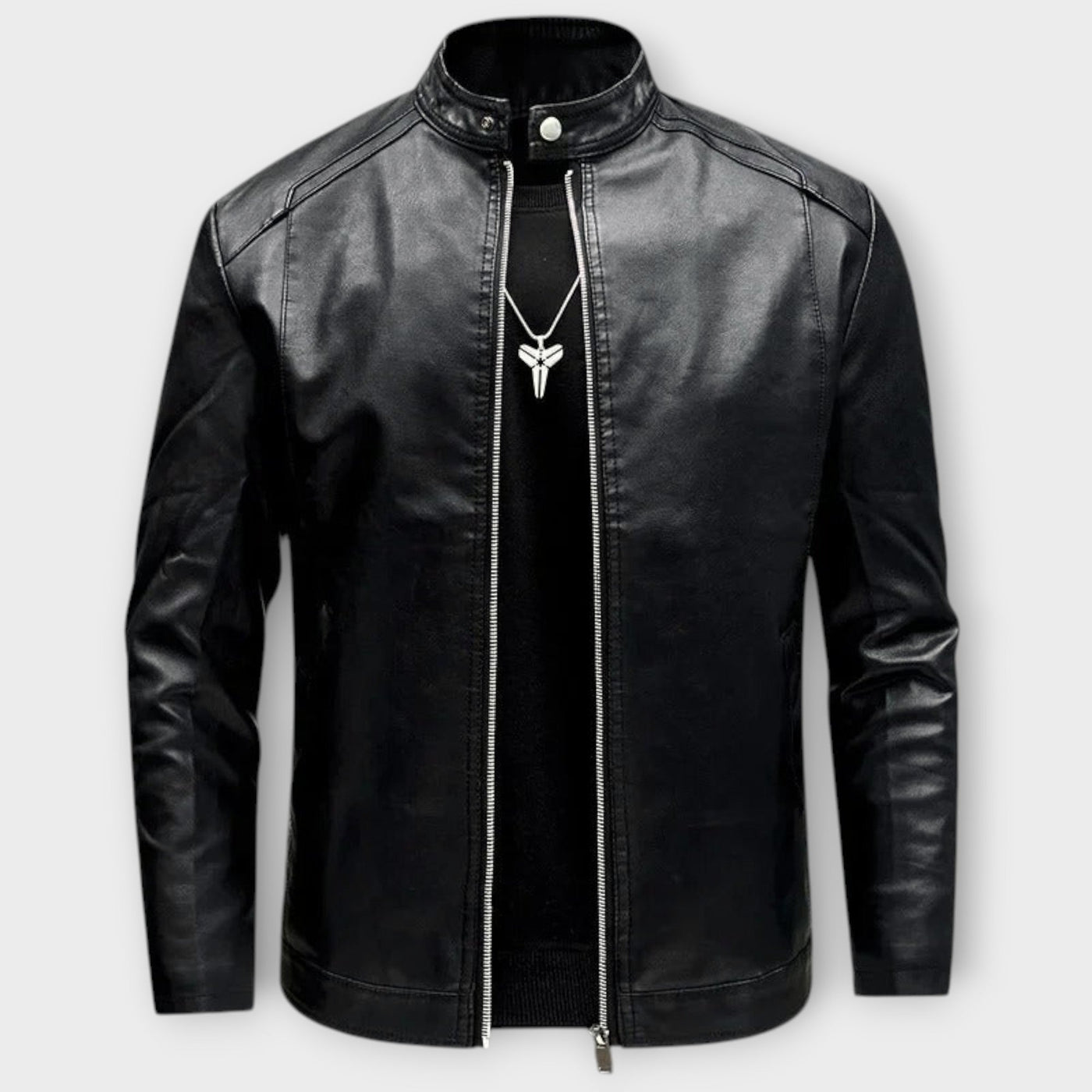 Elegant Men's Leather Biker Jacket