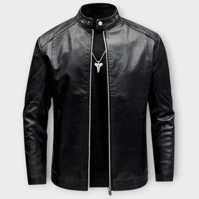 Elegant Men's Leather Biker Jacket