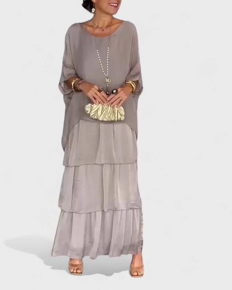 MeadowWhisper Chiffon Wrap Dress