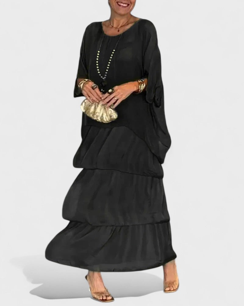 MeadowWhisper Chiffon Wrap Dress