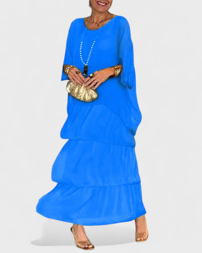 MeadowWhisper Chiffon Wrap Dress