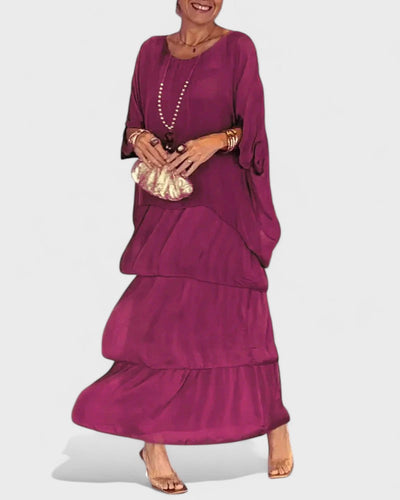 MeadowWhisper Chiffon Wrap Dress