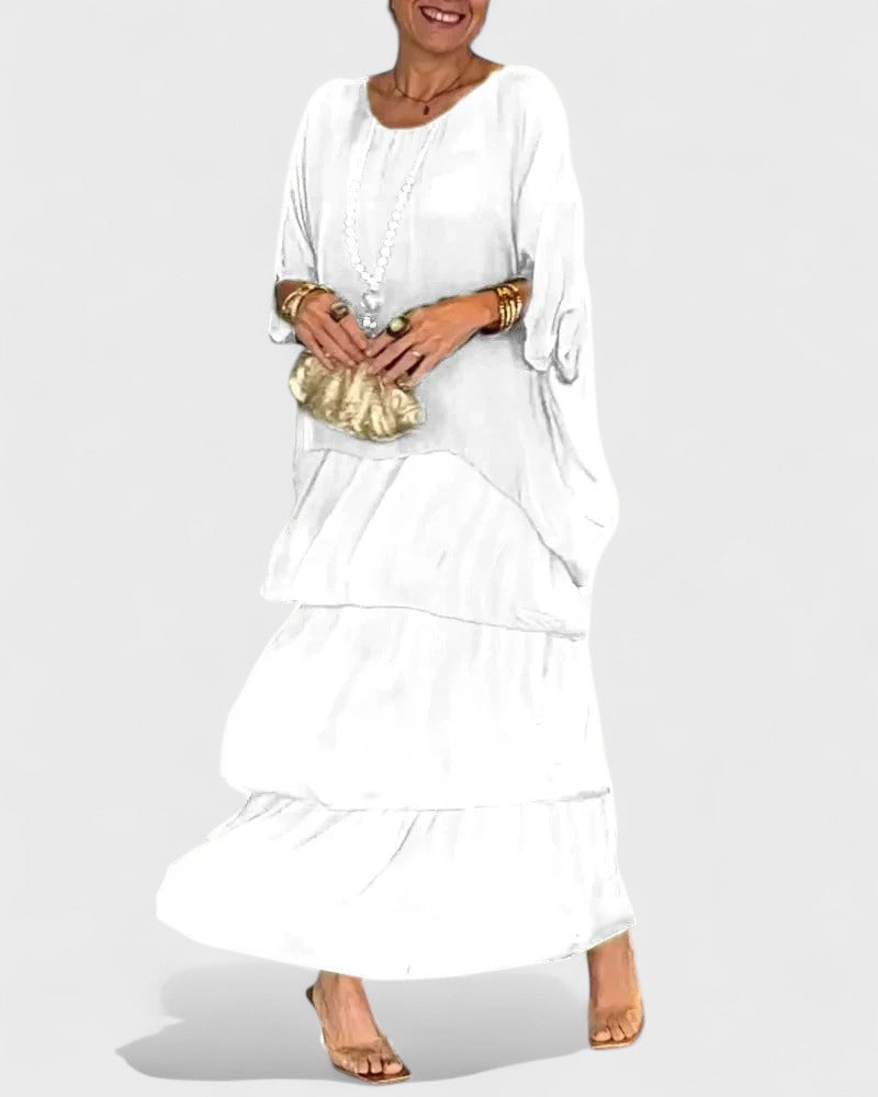 MeadowWhisper Chiffon Wrap Dress