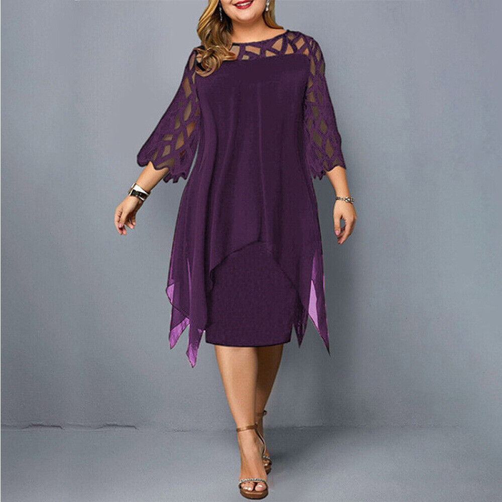 Ffara | Chic Plus Size Midi Dress
