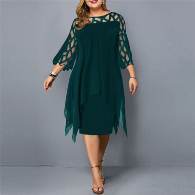 Ffara | Chic Plus Size Midi Dress