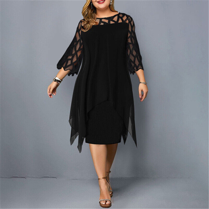 Ffara | Chic Plus Size Midi Dress